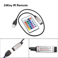 24-Key IR USB RGB - LED Controller 
