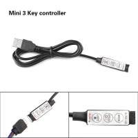 3-Key Mini USB RGB - LED Controller 